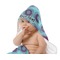 Concentric Circles Baby Hooded Towel on Child