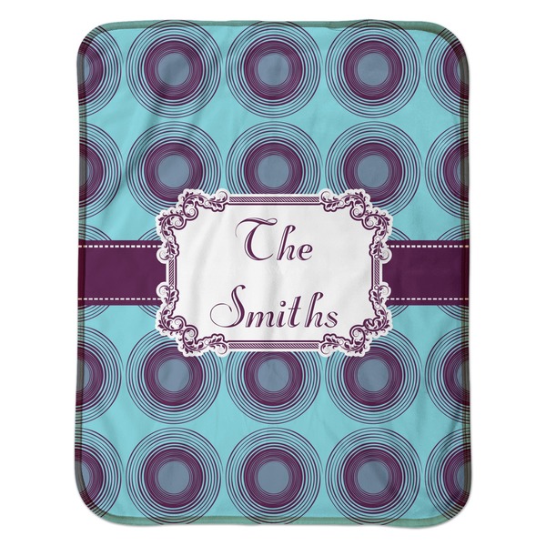 Concentric Circles Baby Sherpa Blanket - Flat