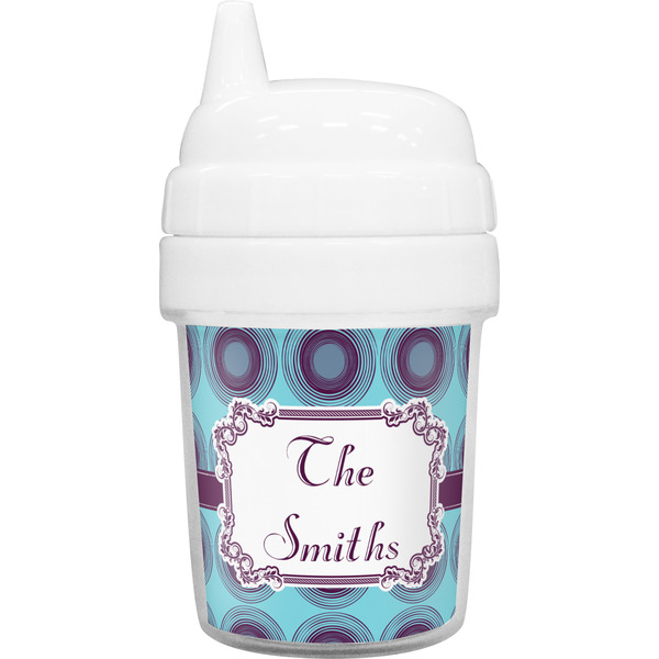 Custom Concentric Circles Baby Sippy Cup (Personalized)