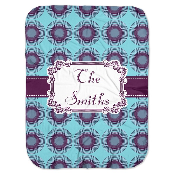 Custom Concentric Circles Baby Swaddling Blanket (Personalized)