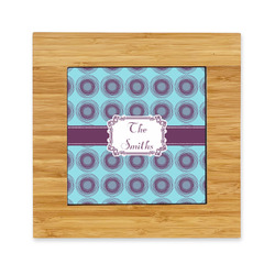 Concentric Circles Bamboo Trivet with Ceramic Tile Insert (Personalized)