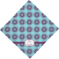 Concentric Circles Dog Bandana Scarf w/ Name or Text