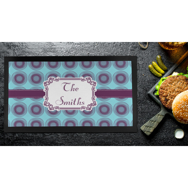 Concentric Circles Bar Mat - Small - LIFESTYLE