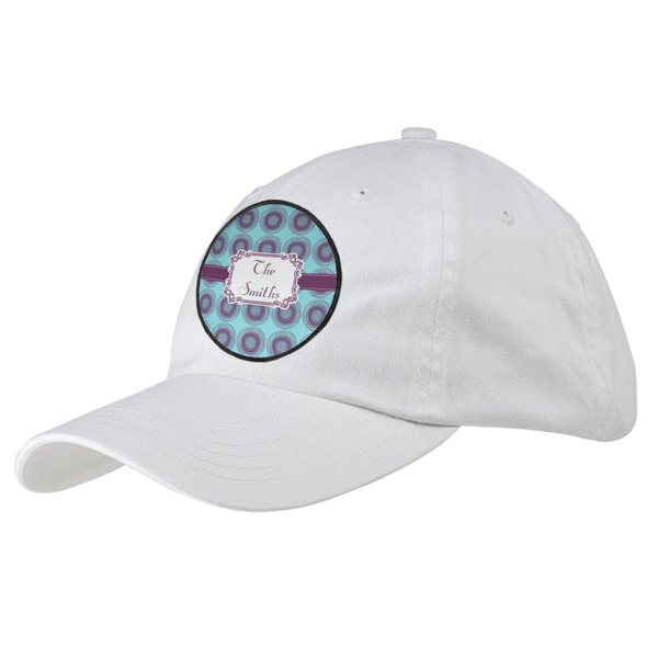 Custom Concentric Circles Baseball Cap - White (Personalized)