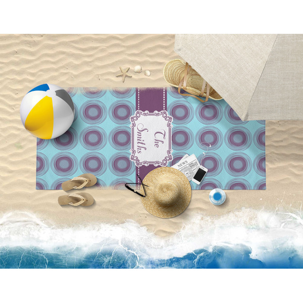 Concentric Circles Beach Towel Lifestyle