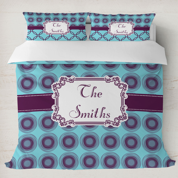 Custom Concentric Circles Duvet Cover Set - King (Personalized)