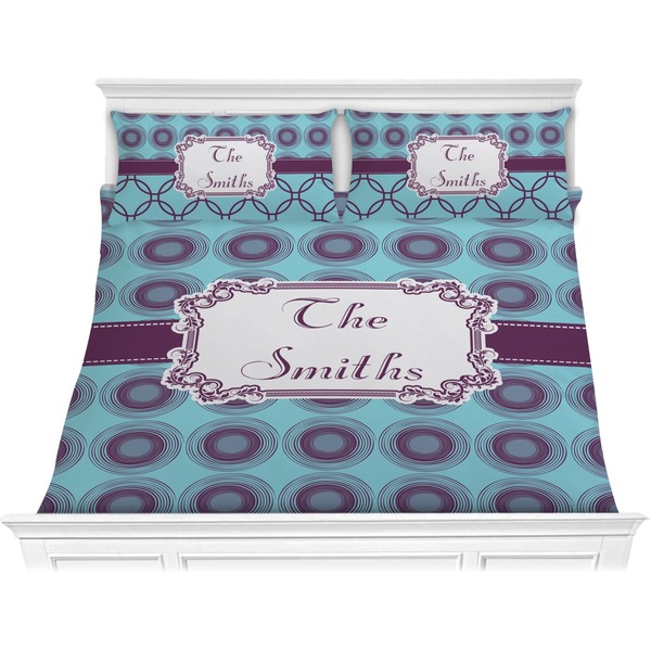 Custom Concentric Circles Comforter Set - King (Personalized)