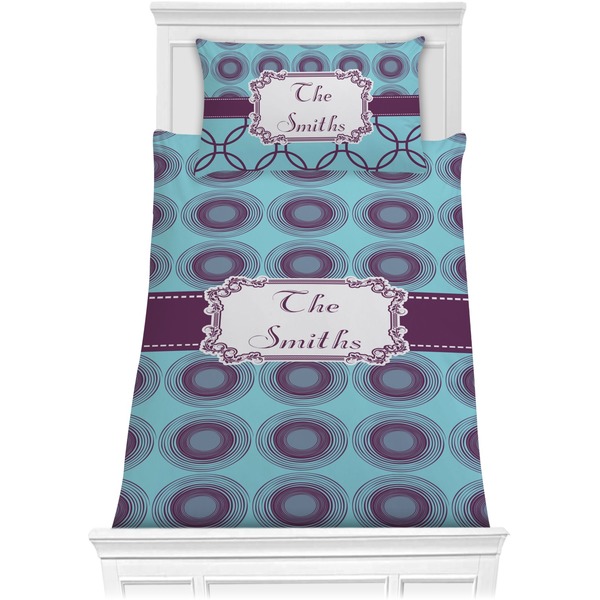 Custom Concentric Circles Comforter Set - Twin XL (Personalized)