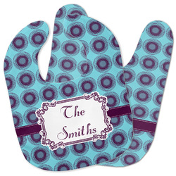 Concentric Circles Baby Bib w/ Name or Text