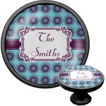 Concentric Circles Cabinet Knob (Black) (Personalized)