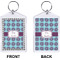 Concentric Circles Bling Keychain (Front + Back)