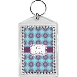 Concentric Circles Bling Keychain (Personalized)