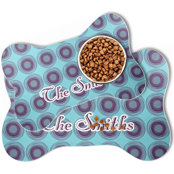 Concentric Circles Bone Shaped Dog Mats - MAIN