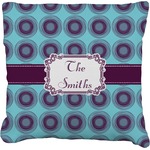 Concentric Circles Faux-Linen Throw Pillow 18" (Personalized)