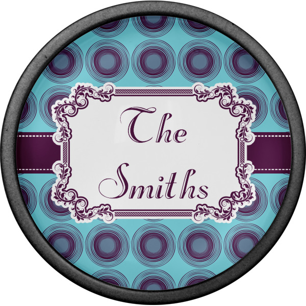 Concentric Circles Cabinet Knob - Black - Front