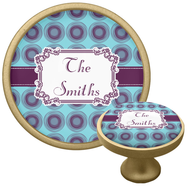 Concentric Circles Cabinet Knob - Gold - Multi Angle