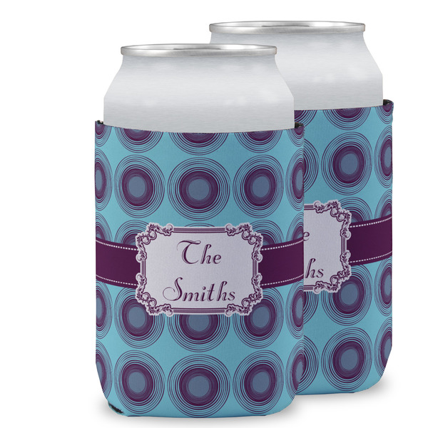 Custom Concentric Circles Can Cooler (12 oz) w/ Name or Text
