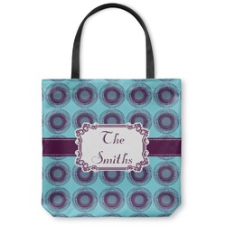 Concentric Circles Canvas Tote Bag - Small - 13"x13" (Personalized)