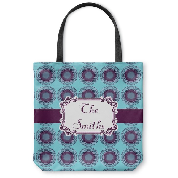 Custom Concentric Circles Canvas Tote Bag (Personalized)