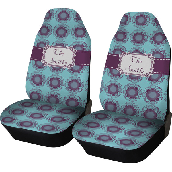 Custom Concentric Circles Car Seat Covers (Set of Two) (Personalized)