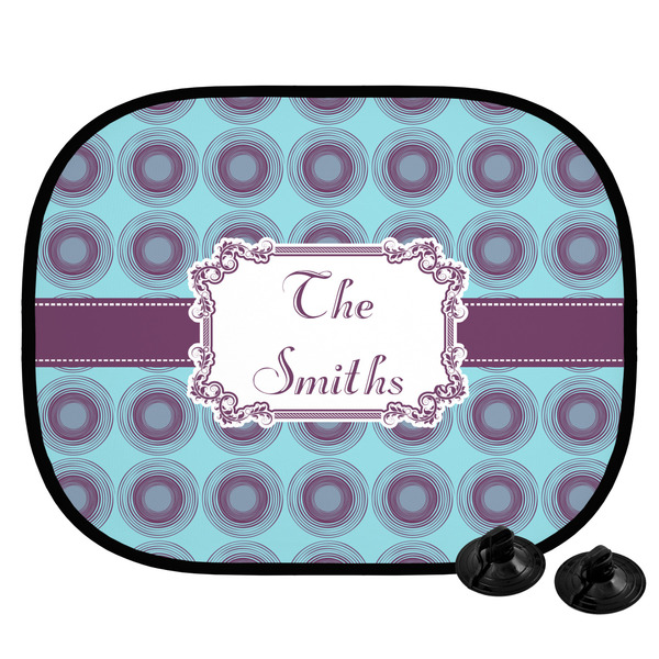 Custom Concentric Circles Car Side Window Sun Shade (Personalized)