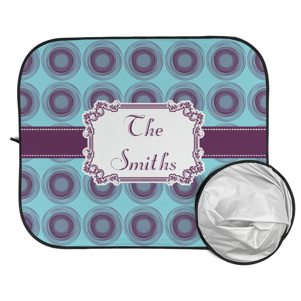 Concentric Circles Car Sun Shades - FOLDED & UNFOLDED