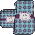Concentric Circles Car Floor Mats Set - 2 Front & 2 Back (Personalized)