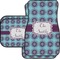 Concentric Circles Car Floor Mats Set - 2 Front & 2 Back (Personalized)