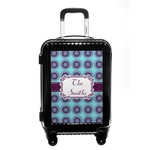 Concentric Circles Carry On Hard Shell Suitcase (Personalized)