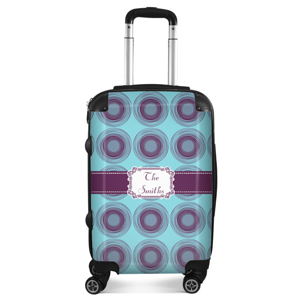 Custom Concentric Circles Suitcase - 20" Carry On (Personalized)
