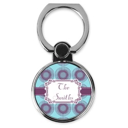 Concentric Circles Cell Phone Ring Stand & Holder (Personalized)