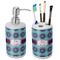 Concentric Circles Ceramic Bathroom Accessories Set (Personalized)