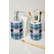 Concentric Circles Ceramic Bathroom Accessories - LIFESTYLE (toothbrush holder & soap dispenser)