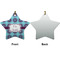 Concentric Circles Ceramic Flat Ornament - Star Front & Back (APPROVAL)