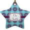 Concentric Circles Ceramic Flat Ornament - Star (Front)