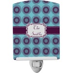 Concentric Circles Ceramic Night Light (Personalized)