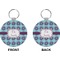 Concentric Circles Circle Keychain (Front + Back)
