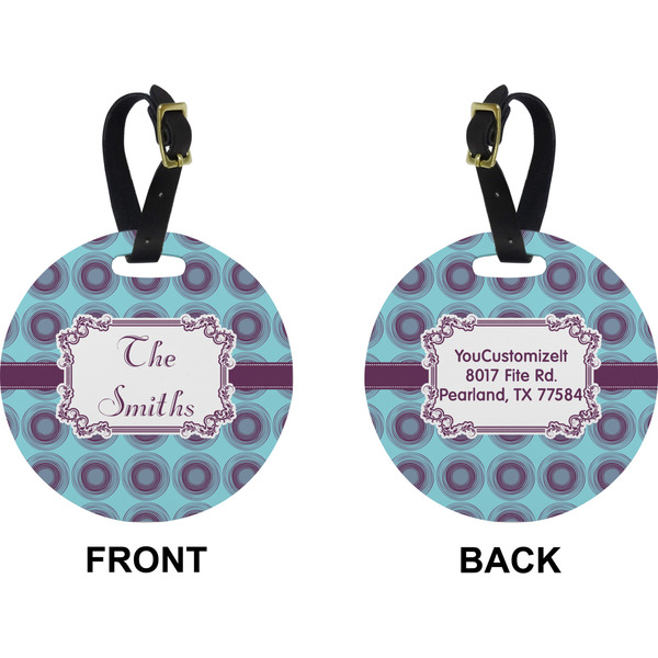 Concentric Circles Circle Luggage Tag (Front + Back)