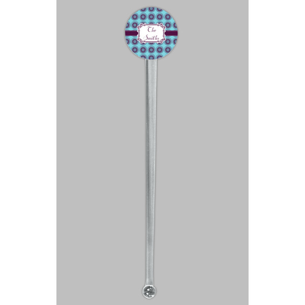 Concentric Circles Clear Plastic 7" Stir Stick - Round - Single Stick