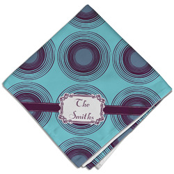 Concentric Circles Cloth Dinner Napkin - Single w/ Name or Text