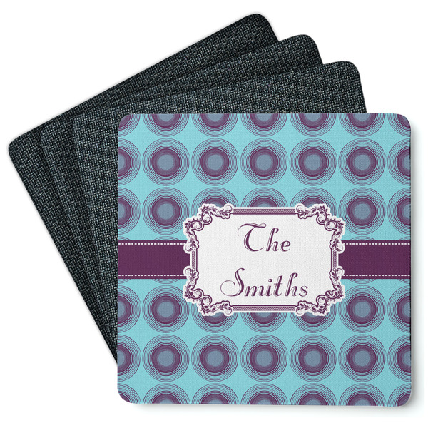Concentric Circles Coaster Rubber Back - Main