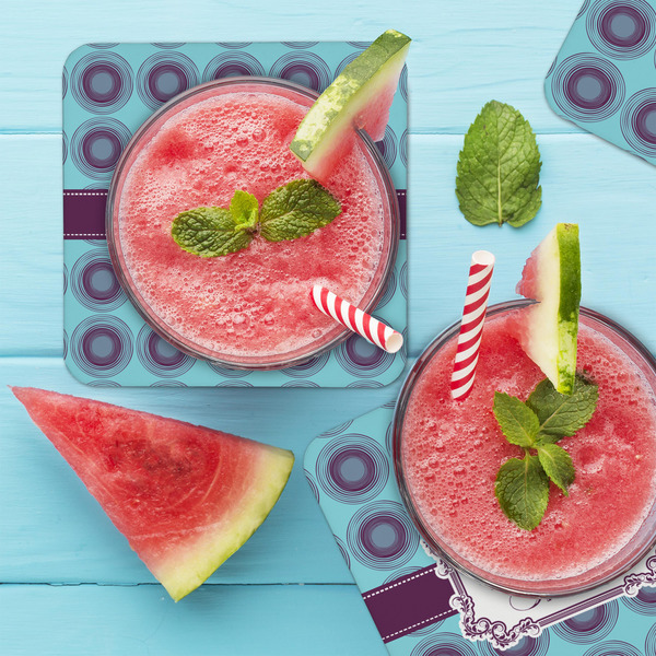 Concentric Circles Coaster Set - LIFESTYLE