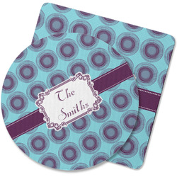 Concentric Circles Rubber Backed Coaster (Personalized)