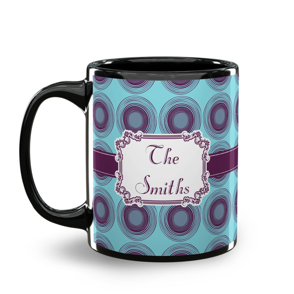 Concentric Circles Coffee Mug - 11 oz - Black