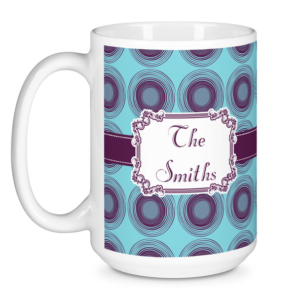 Concentric Circles Coffee Mug - 15 oz - White