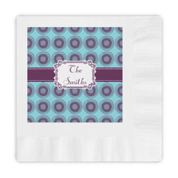 Concentric Circles Embossed Decorative Napkins (Personalized)