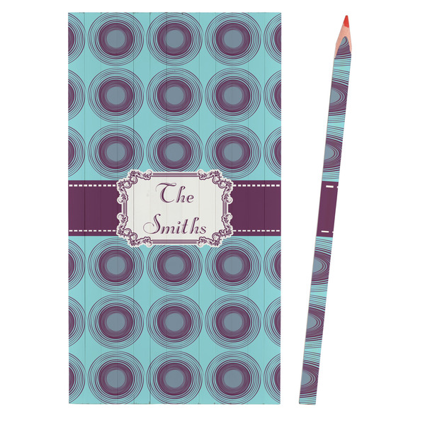 Concentric Circles Colored Pencils - Front View