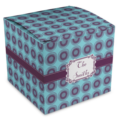 Concentric Circles Cube Favor Gift Boxes (Personalized)