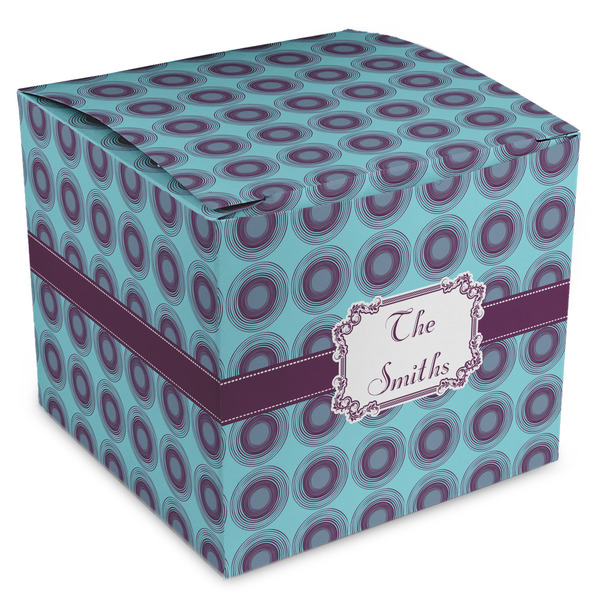 Custom Concentric Circles Cube Favor Gift Boxes (Personalized)