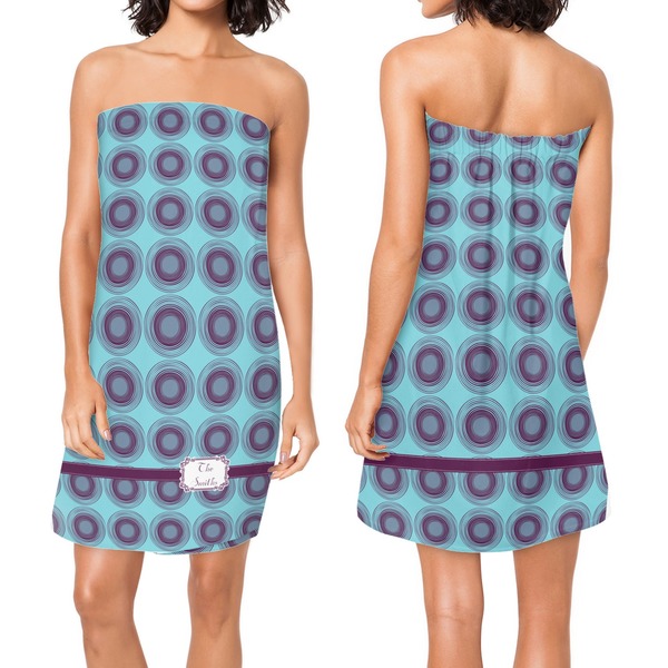 Concentric Circles Custom Bath Wrap - Front & Back View